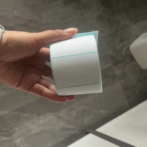 Papel Autoadhesivo de Vinilo con Revestimiento de Agua, 70 g/m², Base Amarilla, Etiquetas de Advertencia Troqueladas de 48 mm - Product Image 2