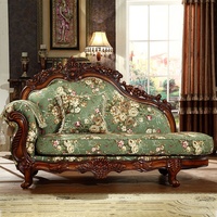 Ensemble de canapés en tissu de style européen 123, combinaison pour salon, style américain, grand appartement résidentiel, bois massif sculpté, haut de gamme