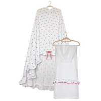 Ensemble de prière personnalisé en mousseline 100% coton imprimé, jolie gaze naturelle douce pour la peau, vêtements islamiques modestes pour l'Aïd et le Ramadan, Abaya Jilbab