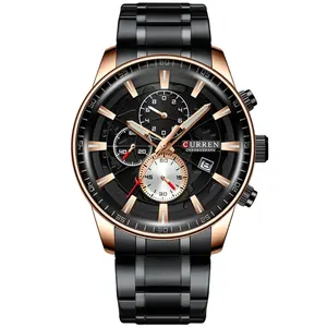 CURREN 8362 Luxus Top Beliebte Marke Edelstahl Zeit Zone Wasserdicht herren Quarz Uhr