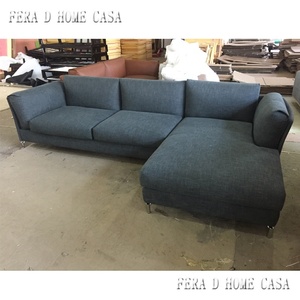 Europa italiano sala de estar esquina L forma de sofá de cuero de alta calidad sofá conjunto - Product Image 6