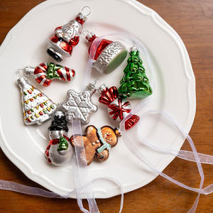 <b>Christmas</b> <b>Tree</b> Glass Pendant Ornaments <b>Box</b> Celebrate Hanging for Festive Party Decorations - Product Image 1