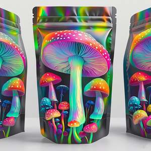 Mini pochette debout zip-lock personnalisée 3.5 packs variés de sacs en mylar découpé à la teinture en feuille d'aluminium laminé pour l'emballage des aliments pour animaux de compagnie - Product Image 1