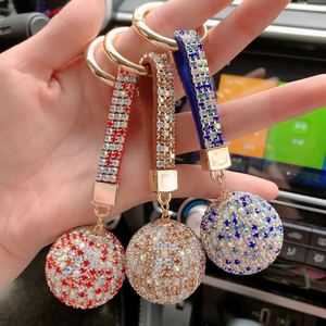 2024 Newest Luxury Bag Charm Car <b>Key</b> <b>Chain</b> Rhinestone Ball Keyring for Gifts - Product Image 3