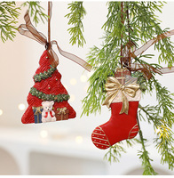 Gantungan Kunci Ornamen Beruang Natal dari Resin PVC Grosir Pabrik, Lampu Gantungan Kunci, Dekorasi Rumah, Hadiah Liburan