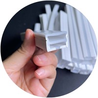 Profil de canal de diffuseur de manchon de tube de corde au néon encastré 16x16 15x10 20x10 20x14 Couverture en silicone pour bande de LED paysage IP65