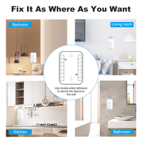 Interruptor Inteligente Inalámbrico Tuya Zigbee 3.0 de 4 Botones Magnéticos con 12 Escenas, Alimentado por Batería, para Uso en Hogar, Hotel y Bar, Material de PC