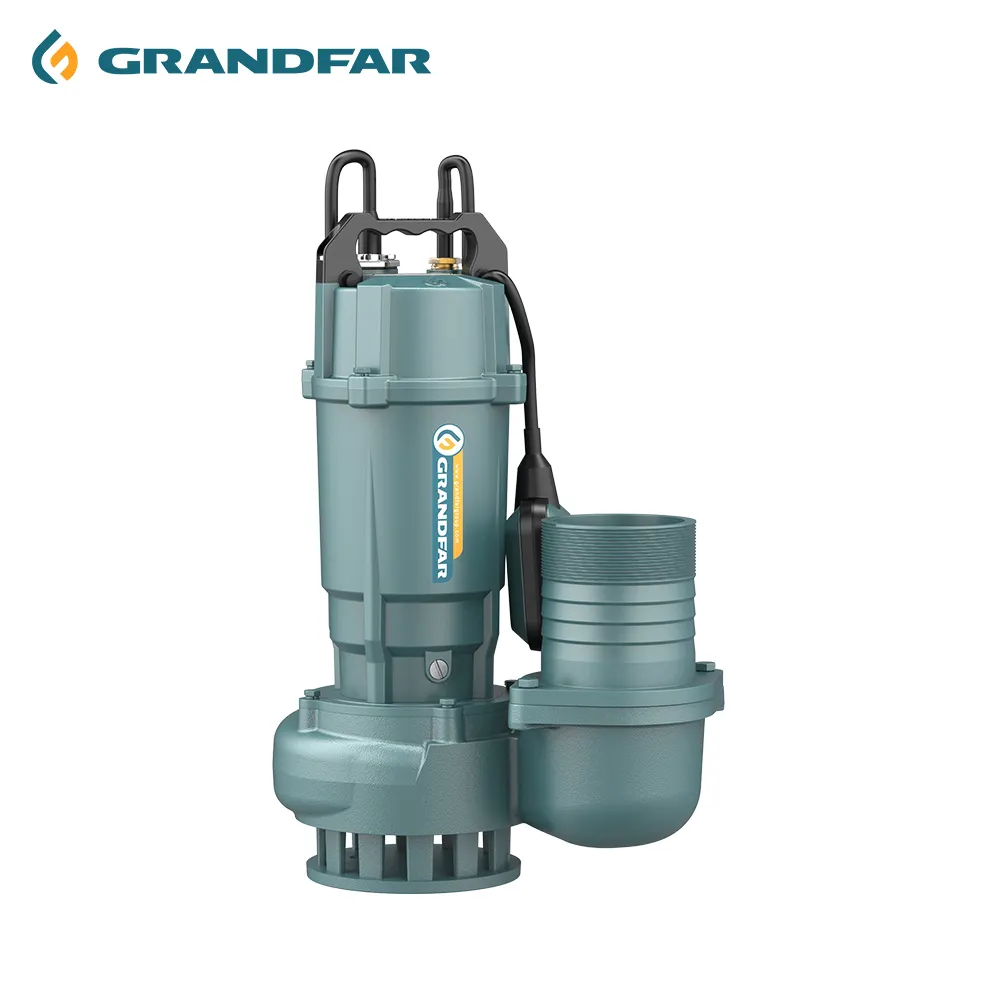 GRANDFAR Small Electric Motor Automatic operation 2 HP 1.5KW clean water cast iron Submersible water pumps with float switch