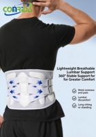 CONRIDA Soutien lombaire incurvé réglable, léger, respirant, durable, portable, protection professionnelle en polyester et nylon