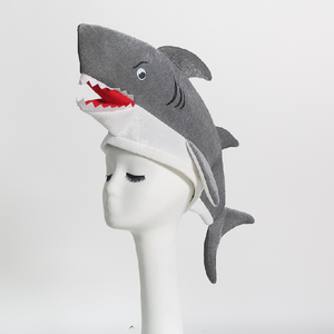 2020 vente chaude Velours Fête De <span class=keywords><strong>Carnaval</strong></span> drôle Multi couleur Mousse Poisson Requin <span class=keywords><strong>Chapeau</strong></span> - Product Image 4