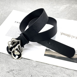 Thắt lưng da <span class=keywords><strong>PU</strong></span> thời trang <span class=keywords><strong>2025</strong></span> kiểu móc chữ thập, phong cách HipHop, có thể điều chỉnh, kiểu dáng yên ngựa, dành cho quần jeans, có sẵn trong kho - Product Image 4