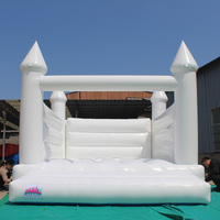 Château gonflable commercial pour mariage, château blanc, trampoline, château gonflable blanc pour mariage