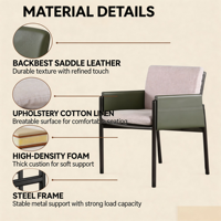 Chaise de salle à manger minimaliste italienne, fauteuil en cuir de qualité supérieure, idéal pour les salles à manger et les bureaux.