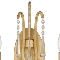 Applique Murale Classique Simple et Luxueuse en Cristal Taillé à la Main, Dorée, pour Éclairage Intérieur Salon Chambre Maison, Lampe Décorative Murale