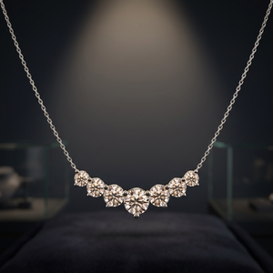 Pendentif rond moderne en diamant, bijoux de luxe de créateur, collier élégant pour mariée, cadeau pour femme - Product Image 2
