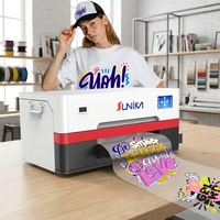 Sunika SK-A3 Desktop A3 DTF-printer voor kleine bedrijven, 1,2 m²/uur, F1080 printkop, 330 mm rol-tot-rol film kledingdrukmachine