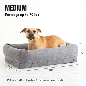 High Quality Hot Selling Fashion Dirt-Proof Memory Foam <strong>Dog</strong> <strong>Bed</strong> With <strong>Bolster</strong> - Product Image 2