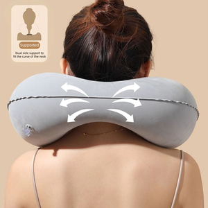 Press on Inflatable <b>Pillow</b> to Relax Neck Travel U-shaped <b>Pillow</b> Foldable and Portable with Leak Proof Device Ordinary U-shaped - Product Image 4