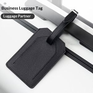 High-end Business Gifts Leather Luggage Tag <b>Suitcase</b> Name Tag Travel Bag Check-In Tag High-end Business Gifts - Product Image 3