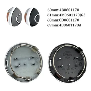 Cache-moyeu de roue de voiture de 60 mm, 61 mm, 68 mm, 69 mm, style automobile, pour Audi A3 A4 A5 A6 <span class=keywords><strong>A7</strong></span> A8 S4 S6 A4L A6L, accessoires automobiles - Product Image 1