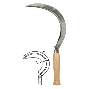High Quality Sickle - Carbon Steel Blade Wood Handle