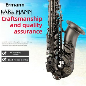 Sassofono Contralto Drop E, Strumento in Ottone, Finitura Nero Opaco Nichelato, Y-AS-990 - Product Image 2