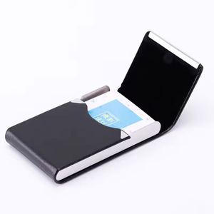 Oem Leather Business for <b>Men</b> or Women Metal Credit Name Card Case Holder Cards Sleeve - Product Image 3