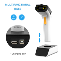 Escáner Wi-Fi NETUM inalámbrico con base de carga, lector de código de barras 2D QR PDF417, con base de carga
