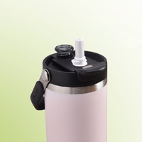 Vaso Térmico de Cerámica de Doble Pared de Alta Calidad Xile con Pajita, Aislado para Café Caliente y Hielo, para Uso en Oficina y Camping, para Hombre y Mujer