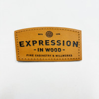 24 nouvelle mode patch en cuir personnalisé pour vêtements marque bricolage Logo tissu pour veste manteau