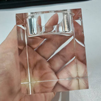 Bloc de cristal K9 vierge en gros 5*5*8cm pour bougeoir, avec gravure intérieure 3D, support de bougie en cube de cristal vierge