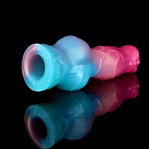 Funda de pene de animal de fantasía para hombre, funda de pene con nudo de perro, extensor de dildo hueco reutilizable, funda de pene para agrandamiento para hombres - Product Image 3