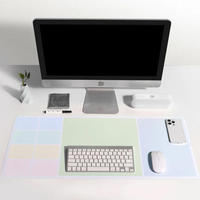 Organisateur de bureau tout-en-un, tapis de bureau effaçable à sec anti-taches, tapis de souris antidérapant, calendrier réutilisable