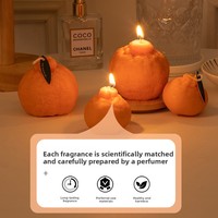Hässliche Orange Handgemachte Sojabohnen-Wachs-Mischung Künstliche Fruchtform-Kerze Großhandel Geschenk