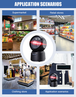 Scanner de codes à barres QR omnidirectionnel à rotation 360 Scanners 1D de bureau Lecteur de codes à barres QR pour caissier librairie supermarché