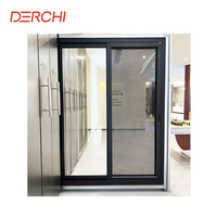 Nouveau design de fenêtre coulissante moderne à cadre étroit cadre en aluminium étanche double vitrage et portes pour la maison