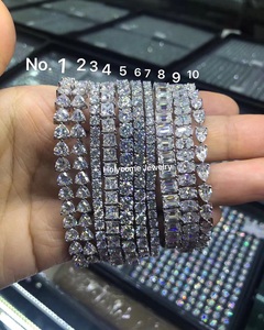 Pulsera de Tenis de Plata 925 con Diamante de 3mm Moissanita, Joyería de Alta Calidad al por Mayor, Cadena de Tenis Estilo Hip Hop - Product Image 6