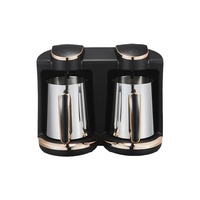 StarLux Commerce Extérieur – Nouvelle Machine à Café et Lait Électrique Intelligente à Double Tasse en Acier Inoxydable, 4 Tasses, Contrôle de Température, Norme Européenne
