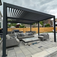 Weleadalu - Balcon extérieur moderne sur mesure, motorisé, télécommandé, étanche, en aluminium thermolaqué, bioclimatique, respectueux de l'environnement