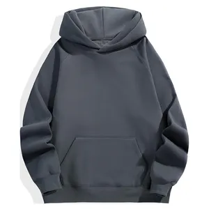 Benutzer definierte 400gsm schwere schlichte Fleece Raglan ärmel Pullover plus Größe Männer leere Hoodies