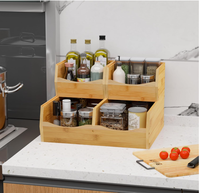Bamboe 3 Stuks Stapelbare Fruitmand Open Voor Stapelbak Voor Keukenblad Groente En Fruit Organizer Opslagbak