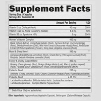 Capsules de soutien à la ménopause Rosebest Private Label Vegan 25-en-1, mélange prébiotique et probiotique, complément alimentaire pour l'équilibre hormonal des femmes