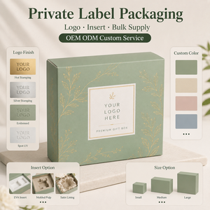 Boîtes cadeaux pliables personnalisées avec impression feuille or vert sauge et logo personnalisé - Product Image 6