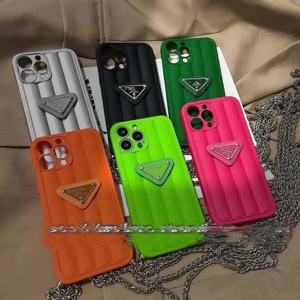 Casing ponsel mewah modis untuk apple iphone14 plus 13 casing ponsel desainer untuk 11 12 penutup ponsel merek logo segitiga