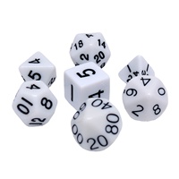 En stock : Ensemble de dés polyédriques en acrylique à coins arrondis, dés de calcul pour jeux de rôle de table (TTRPG)