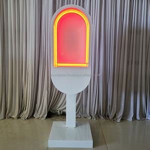 Furun Factory Wedding Backdrop Ins Ring Box Cabine téléphonique en métal avec lumières Audio Guestbook Stand pour la décoration de mariage - Product Image 2