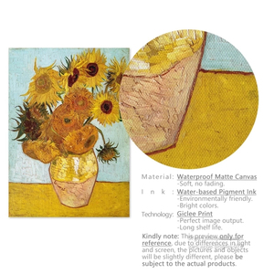 Decorazioni per la casa 100% hand Van Gogh Series girasoli riproduzione dipinta a mano famosa opera d'arte pittura a olio - Product Image 4