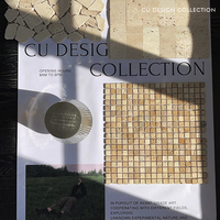 Carreaux de sol en mosaïque de pierre de jade à motifs nuageux, revêtement de sol en pierre naturelle pour hôtel, villa, couloir intérieur/extérieur