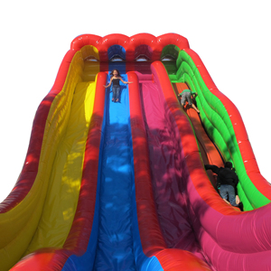 Giá rẻ Inflatable trượt trượt ba trượt nước Inflatable trượt nước với hồ bơi - Product Image 3