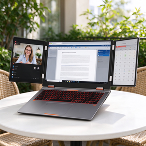16 Inch Triple Screen Computer Intel Core i5 12450H <b>32GB</b> RAM 1TB NVMe SSD Full Metal Laptop - Product Image 3